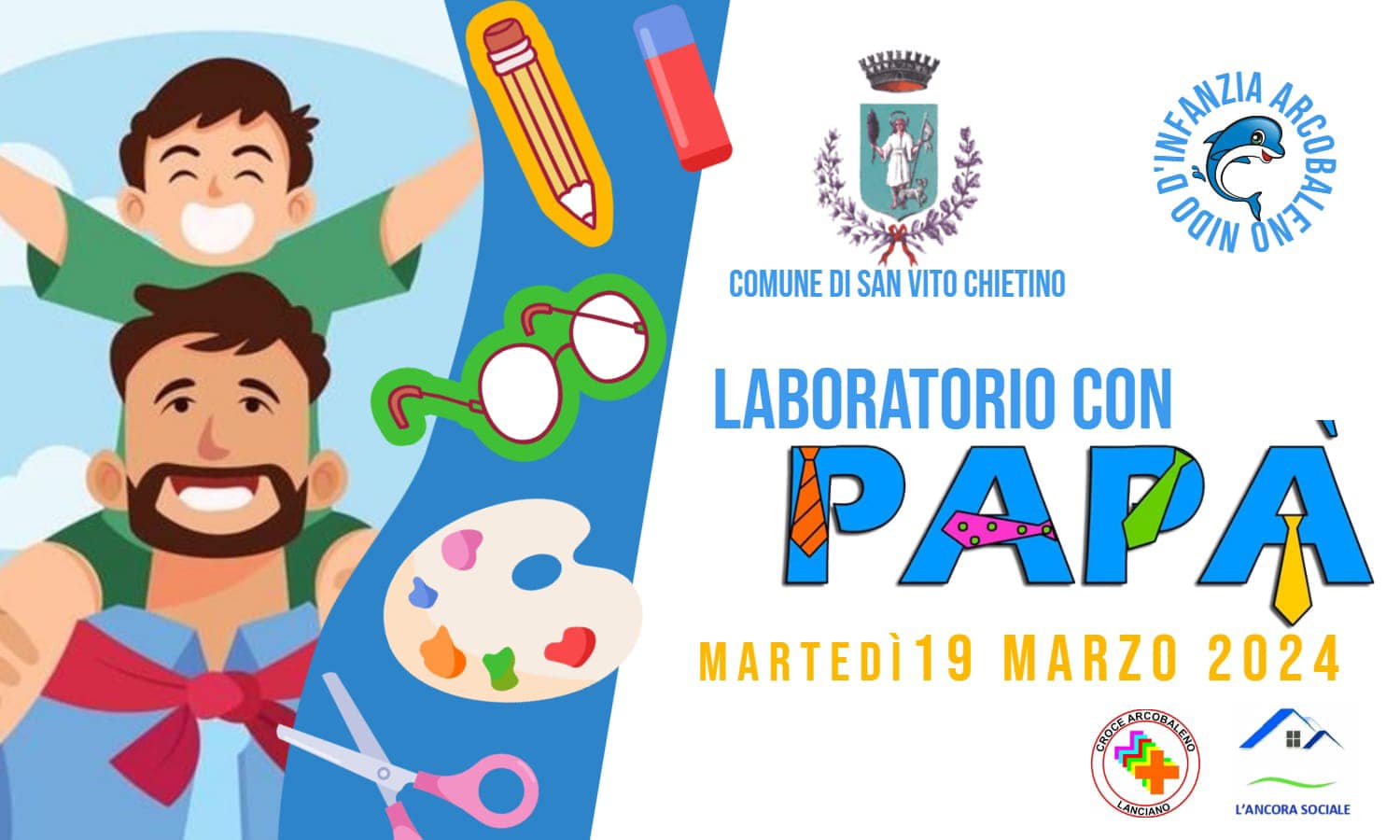 Laboratorio con papà al Nido Delfino Blu del Comune di San Vito con L’Ancora Sociale