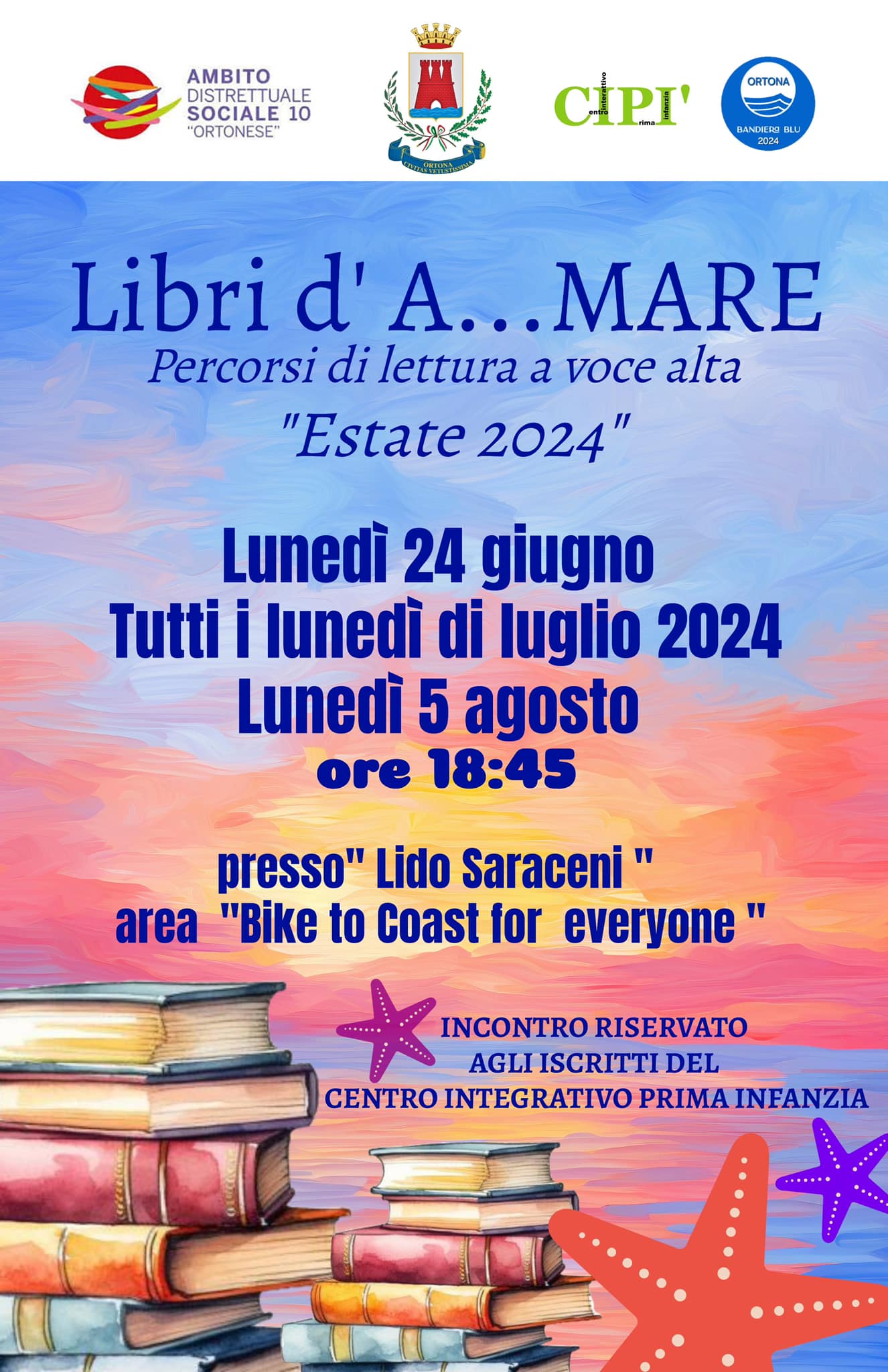 Libri d’A…MARE: letture estive per bambini al Lido Saraceni
