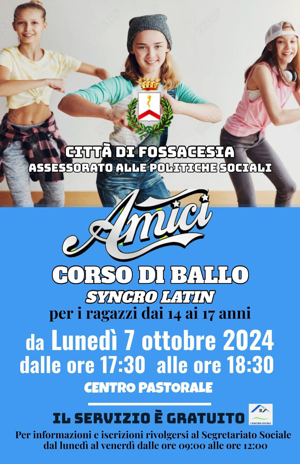 A Fossacesia il corso di ballo Syncro Latin per giovani dai 14 ai 17 anni
